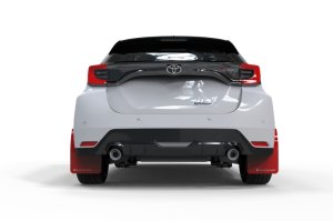 Toyota GR Yaris Mud Flaps - Rally Armor - UR Red w/White Logo - Red - `20-`25